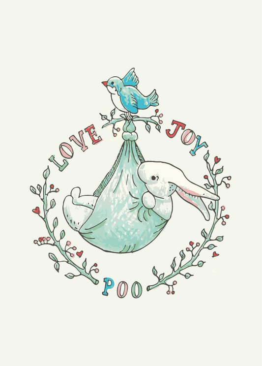 بطاقة تهنئة بحفل استقبال المولود - الحب والفرح