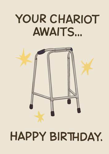 بطاقة تهنئة بعيد الميلاد - عربة تنتظر